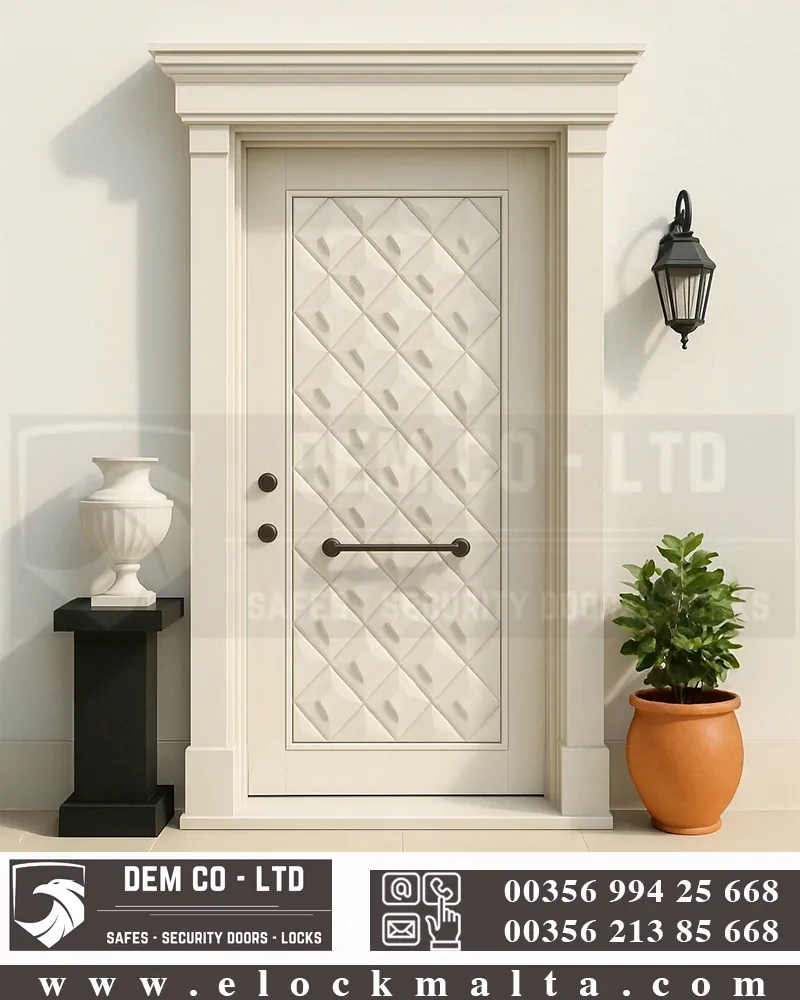 Apartment security door, wood finish, wood finish, Master cream