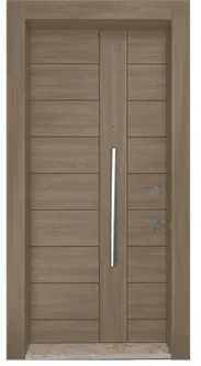 Apartment security door, wood finish, wood finish, PRODUCT CODE:002