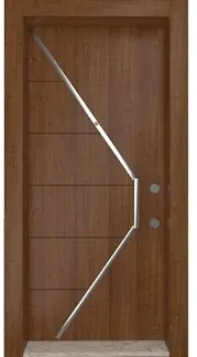 Apartment security door, wood finish, wood finish, PRODUCT CODE:005