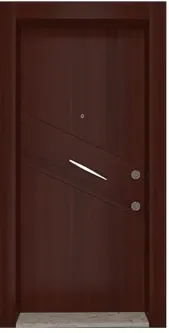 Apartment security door, wood finish, wood finish, PRODUCT CODE:008