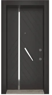 Apartment security door, wood finish, wood finish, PRODUCT CODE:009