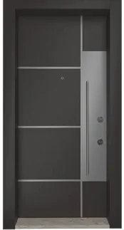 Apartment security door, wood finish, wood finish, PRODUCT CODE:010