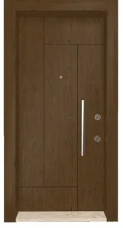 Apartment security door, wood finish, wood finish, PRODUCT CODE:011