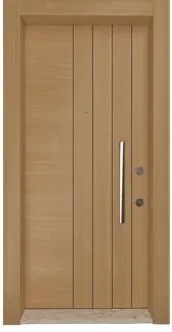 Apartment security door, wood finish, wood finish, PRODUCT CODE:012