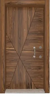 Apartment security door, wood finish, wood finish, PRODUCT CODE:013