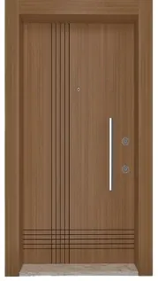 Apartment security door, wood finish, wood finish, PRODUCT CODE:014