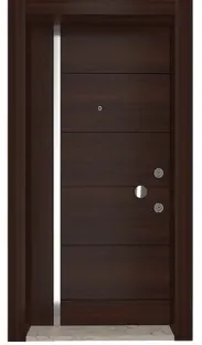 Apartment security door, wood finish, wood finish, PRODUCT CODE:015