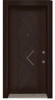 Apartment security door, wood finish, wood finish, PRODUCT CODE:018