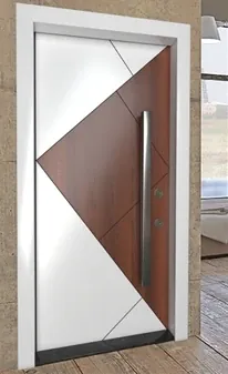 Apartment security door, wood finish, wood finish, PRODUCT CODE:020
