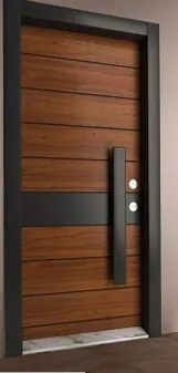 Apartment security door, wood finish, wood finish, PRODUCT CODE:023