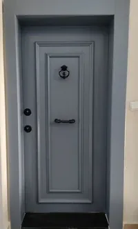 Apartment security door, wood finish, wood finish, PRODUCT CODE:028