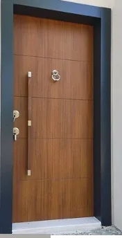 Apartment security door, wood finish, wood finish, PRODUCT CODE:029