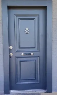 Apartment security door, wood finish, wood finish, PRODUCT CODE:033