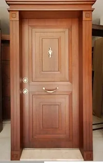 Apartment security door, wood finish, wood finish, PRODUCT CODE:036