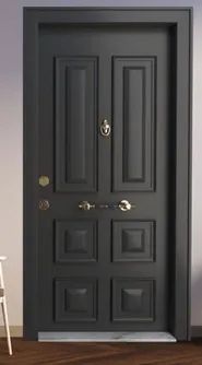 Apartment security door, wood finish, wood finish, PRODUCT CODE:037