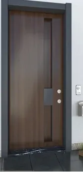 Apartment security door, wood finish, wood finish, PRODUCT CODE:041