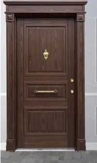 Apartment security door, wood finish, wood finish, PRODUCT CODE:043