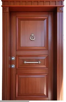 Apartment security door, wood finish, wood finish, PRODUCT CODE:045