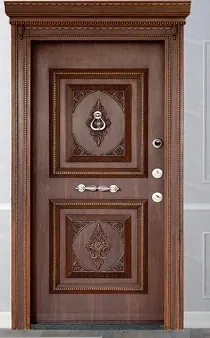 Apartment security door, wood finish, wood finish, PRODUCT CODE:047