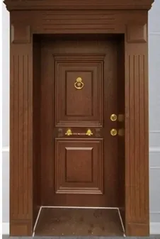 Apartment security door, wood finish, wood finish, PRODUCT CODE:050
