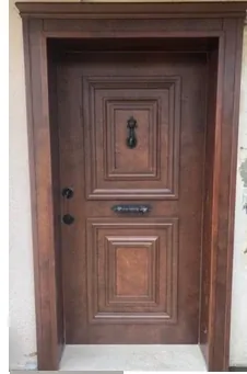 Apartment security door, wood finish, wood finish, PRODUCT CODE:052