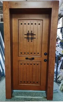 Apartment security door, wood finish, wood finish, PRODUCT CODE:056