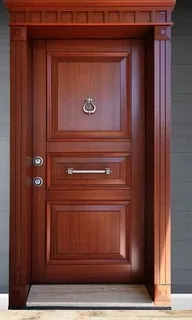 Apartment security door, wood finish, wood finish, PRODUCT CODE:057