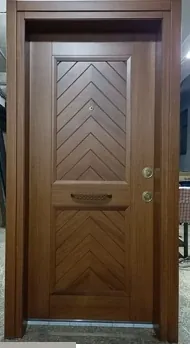 Apartment security door, wood finish, wood finish, PRODUCT CODE:059
