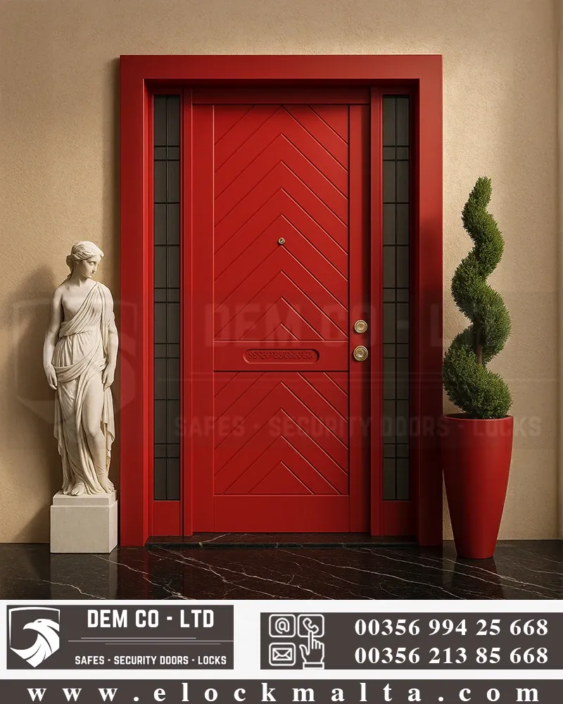 Villa entrance door, Alessia Red