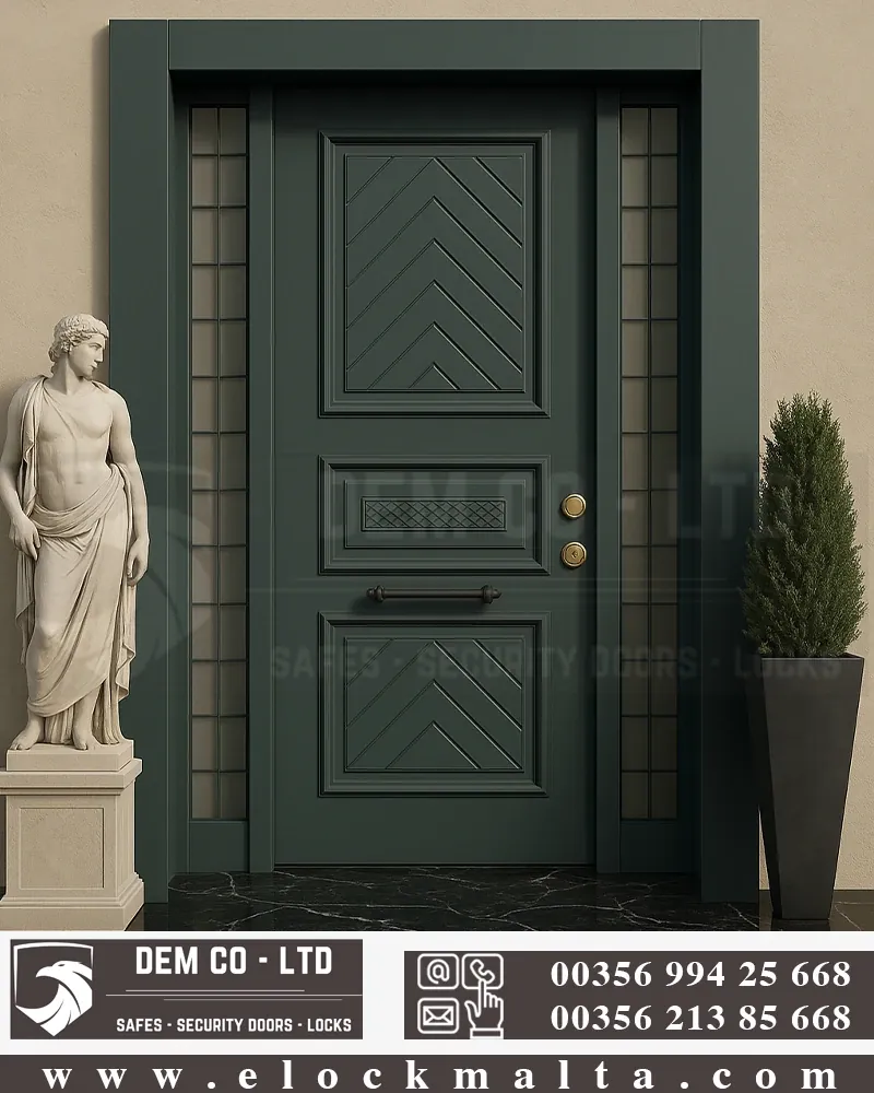 Villa entrance door, Donatella Green