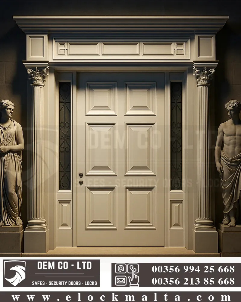 Villa entrance door, Lia