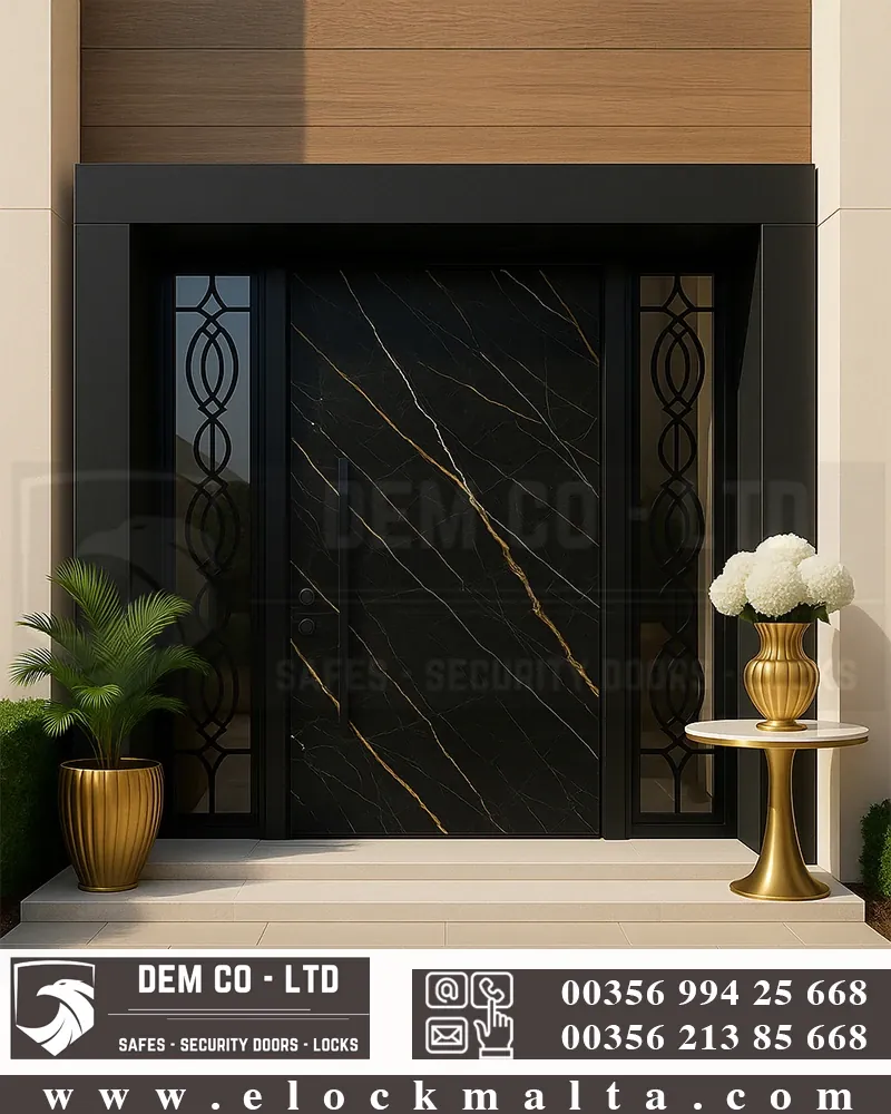 Villa entrance door, Macellan Black