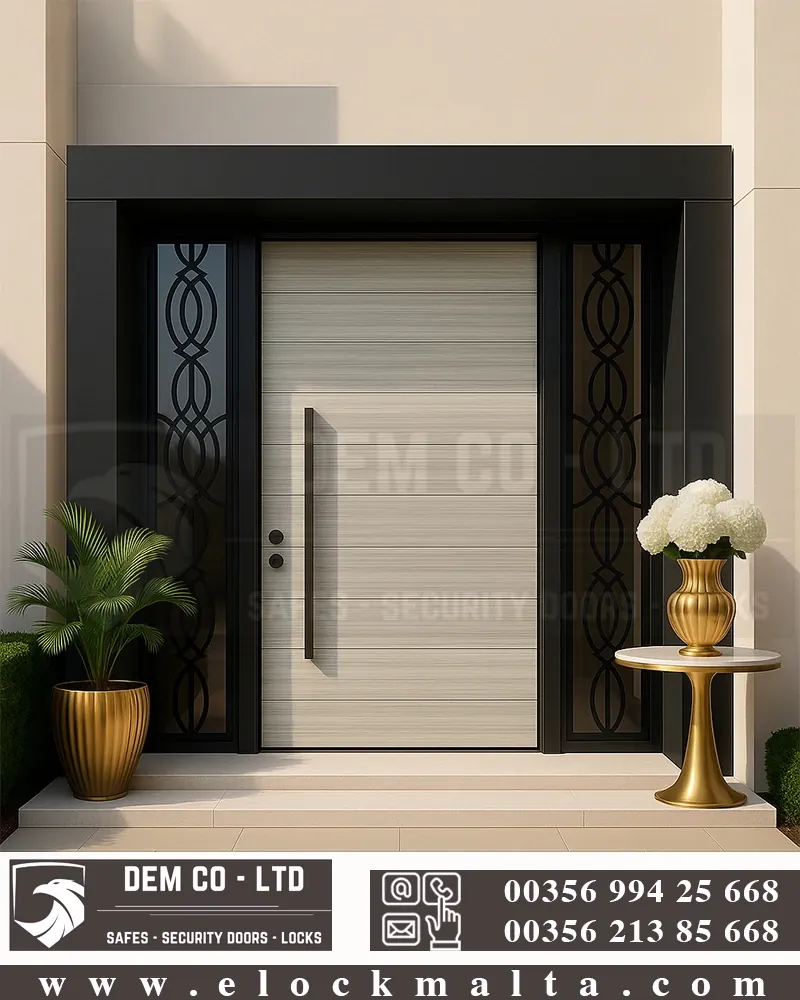 Villa entrance door, Macellan Grey