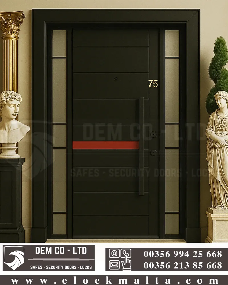Villa entrance door, Mckenzi Red Black