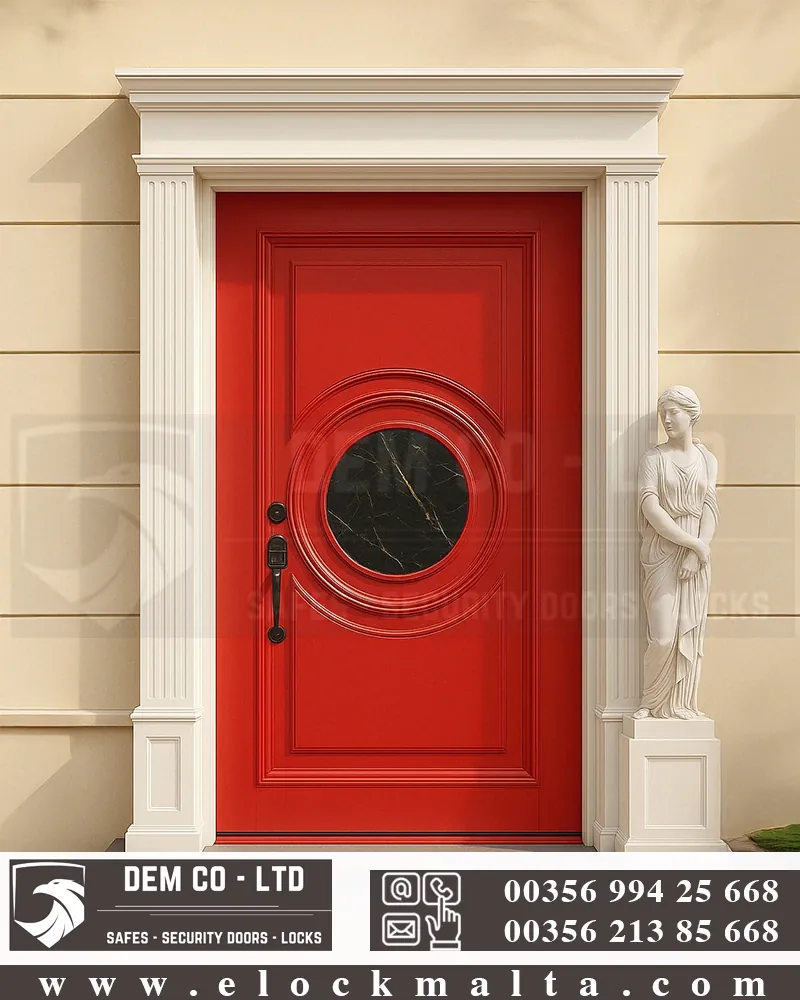 Villa entrance door, Yalikavak Red Black