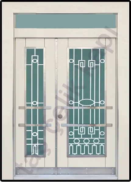 Villa entrance door, composite