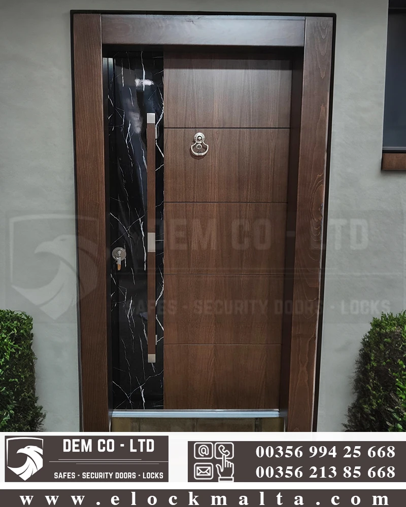 marble patterned steel door