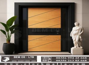 Lamine-teak-black-door