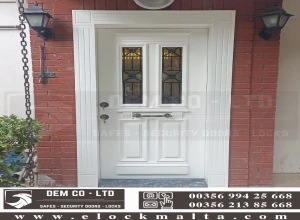 white glazed steel door2