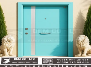 Castle-turquoise-steel-door