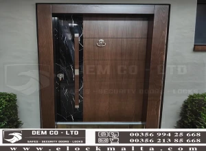 marble patterned steel door